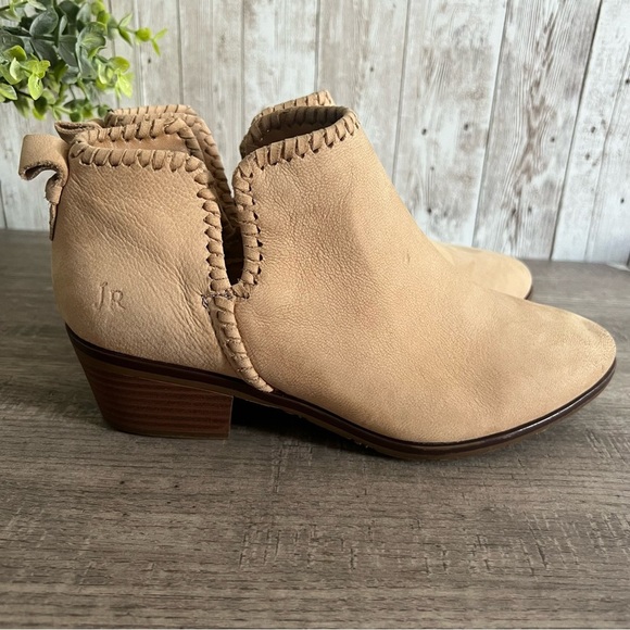 Jack Rogers Tan Leather Ankle Booties 5 - Picture 3 of 9